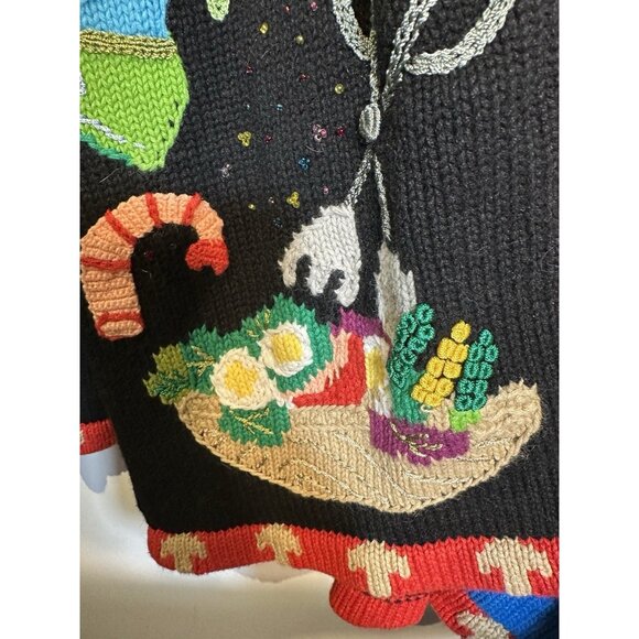 handknits storybook womens long sleeve button front sweater cardigan size Medium - Picture 3 of 14